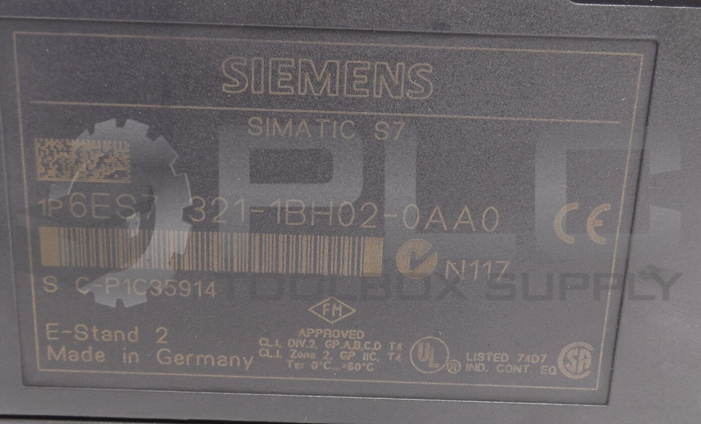 LOT OF 4 SIEMENS 6ES7 321-1BH02-0AA0 SIMATIC S7 MODULE INPUT