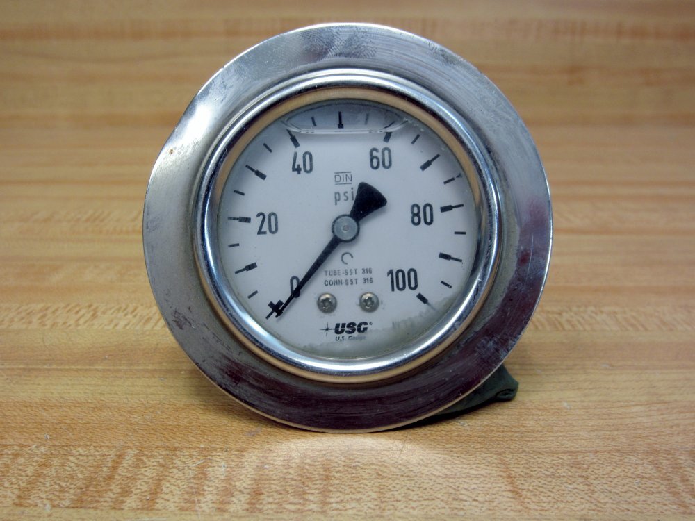 Ametek USG KI.1.6 2.5″ Flange Filled Pressure Gauge KI16