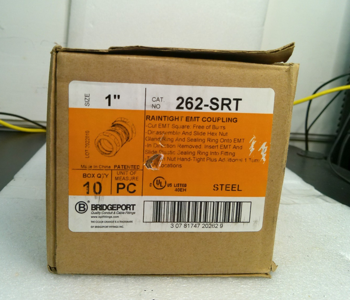 Bridgeport 262-SRT 1″ Raintight EMT Coupling – Box of 10