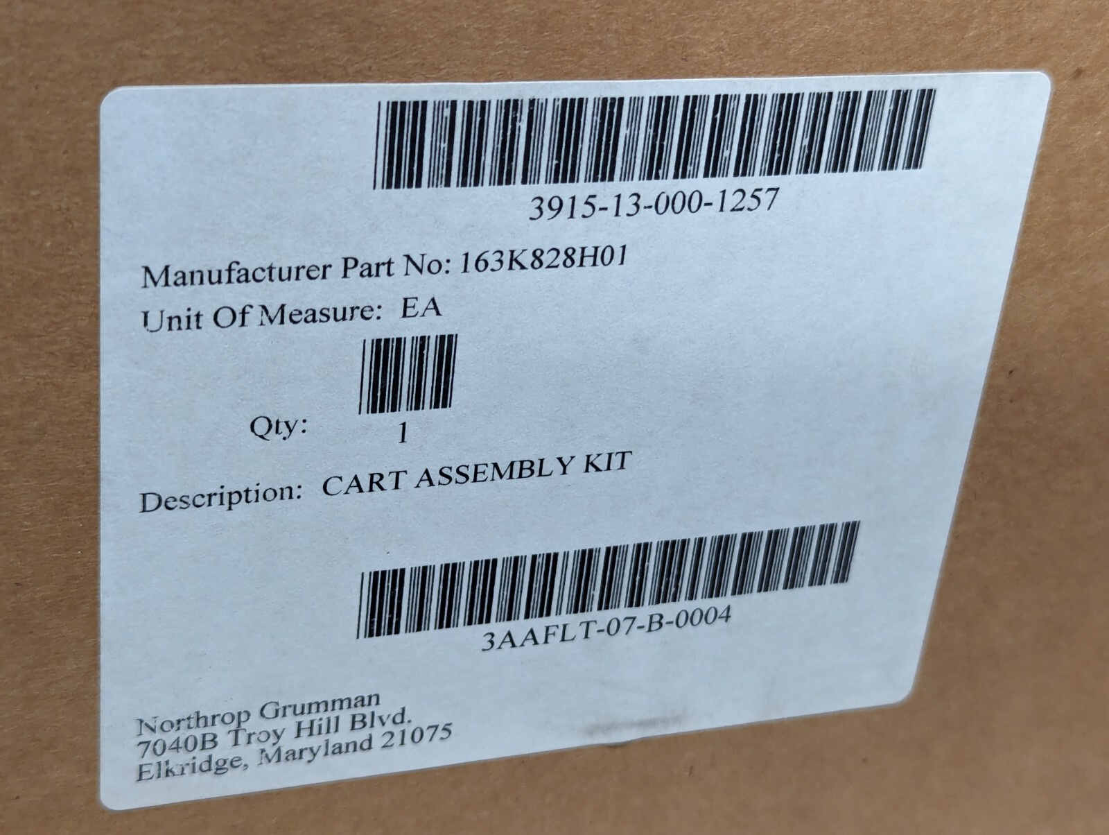 Cart Assembly Kit 3915-13-000-1257 163K828H01