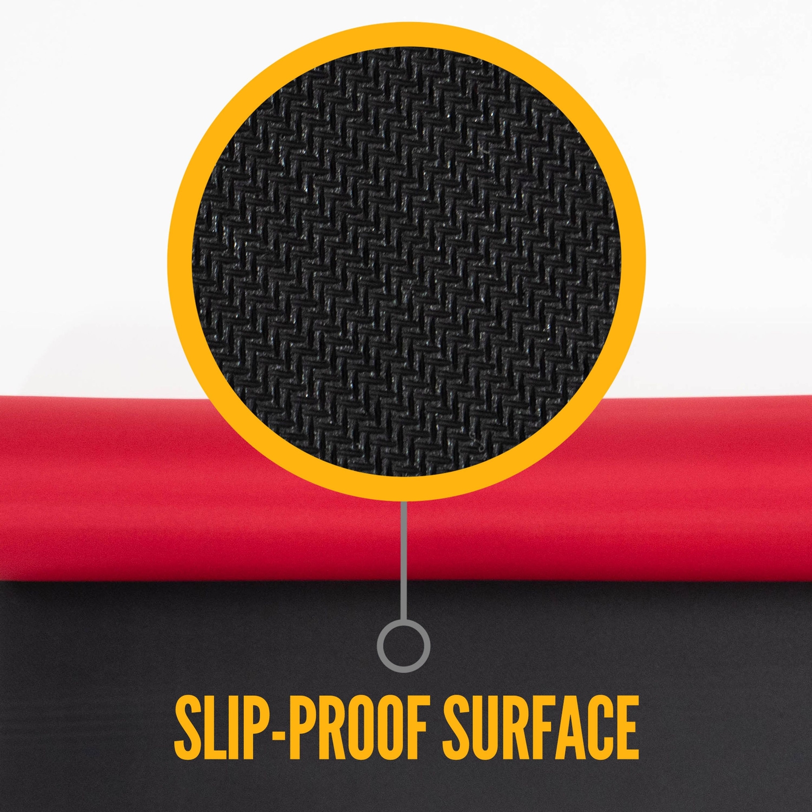USCC Neoprene Floor Runner 27″ X 20′ – Reusable, Slip-Proof, Non-Skid – Red