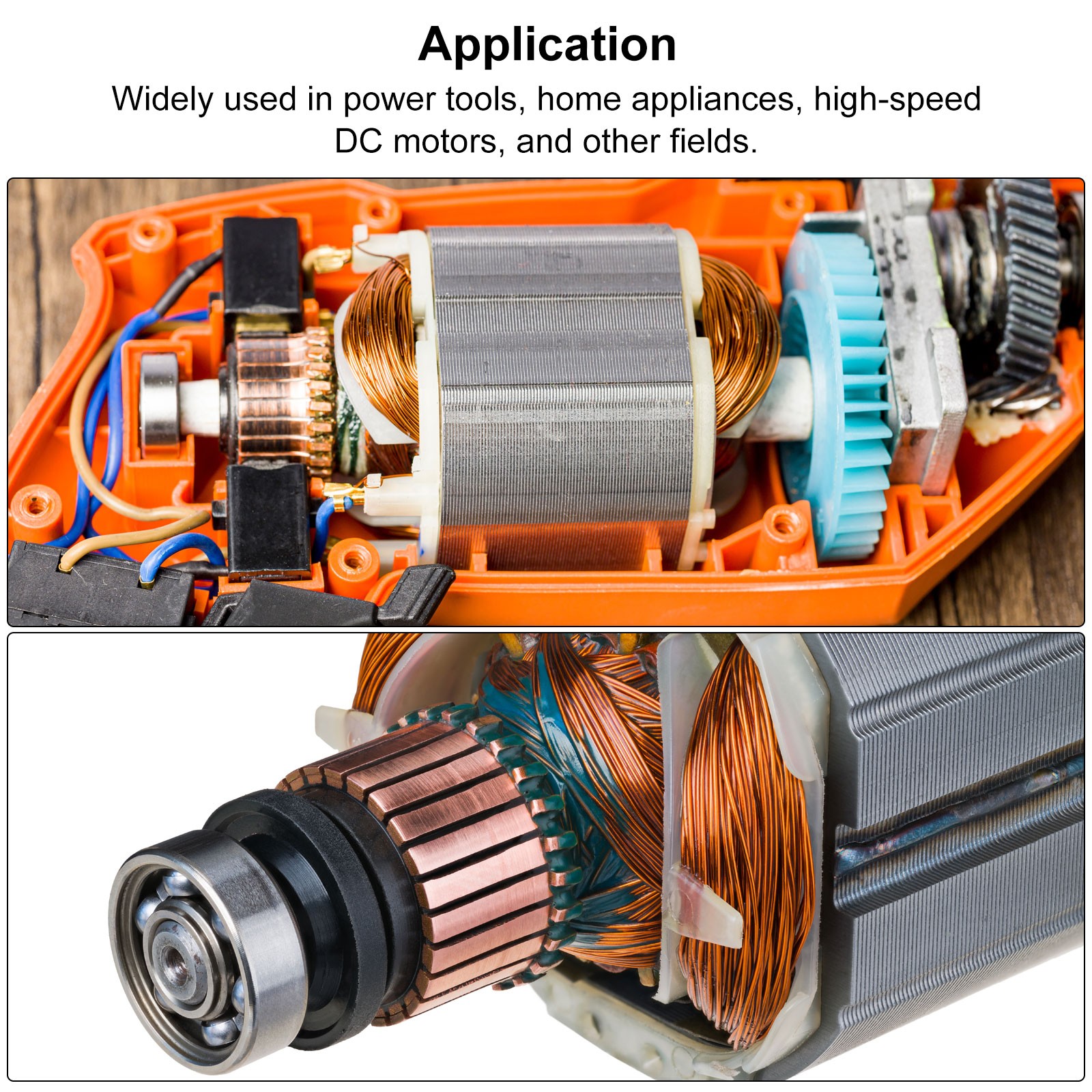 Electric Motor Commutator 12 Gear Teeth 8mm ID 18.8mm OD for Motor Spare Parts