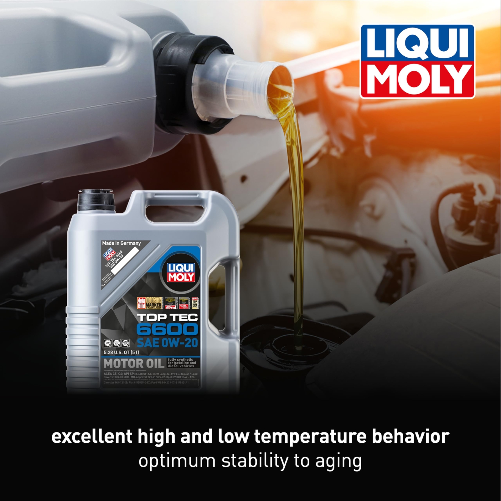 Liqui Moly Top Tec 6600 SAE 0W-20 Fully synthetic engine oil 5 Liter SKU 22046