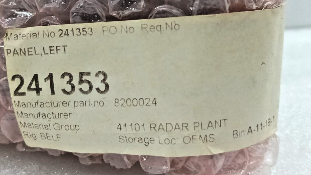 PANEL LEFT 241353 8200024 41101 RADAR PLANT NEW FAST SHIPPING