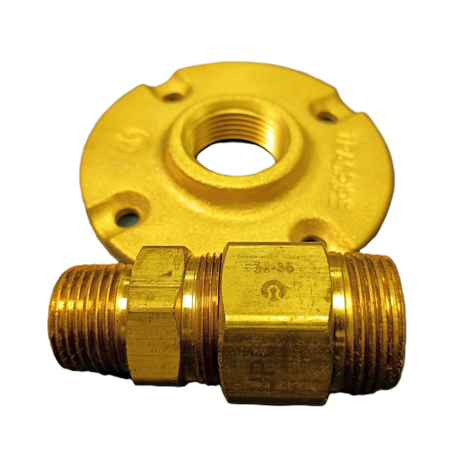 OmegaFlex FGP-BFF-500 TracPipe 1/2″ Flange Fitting Brass CSST/NPT AutoFlare