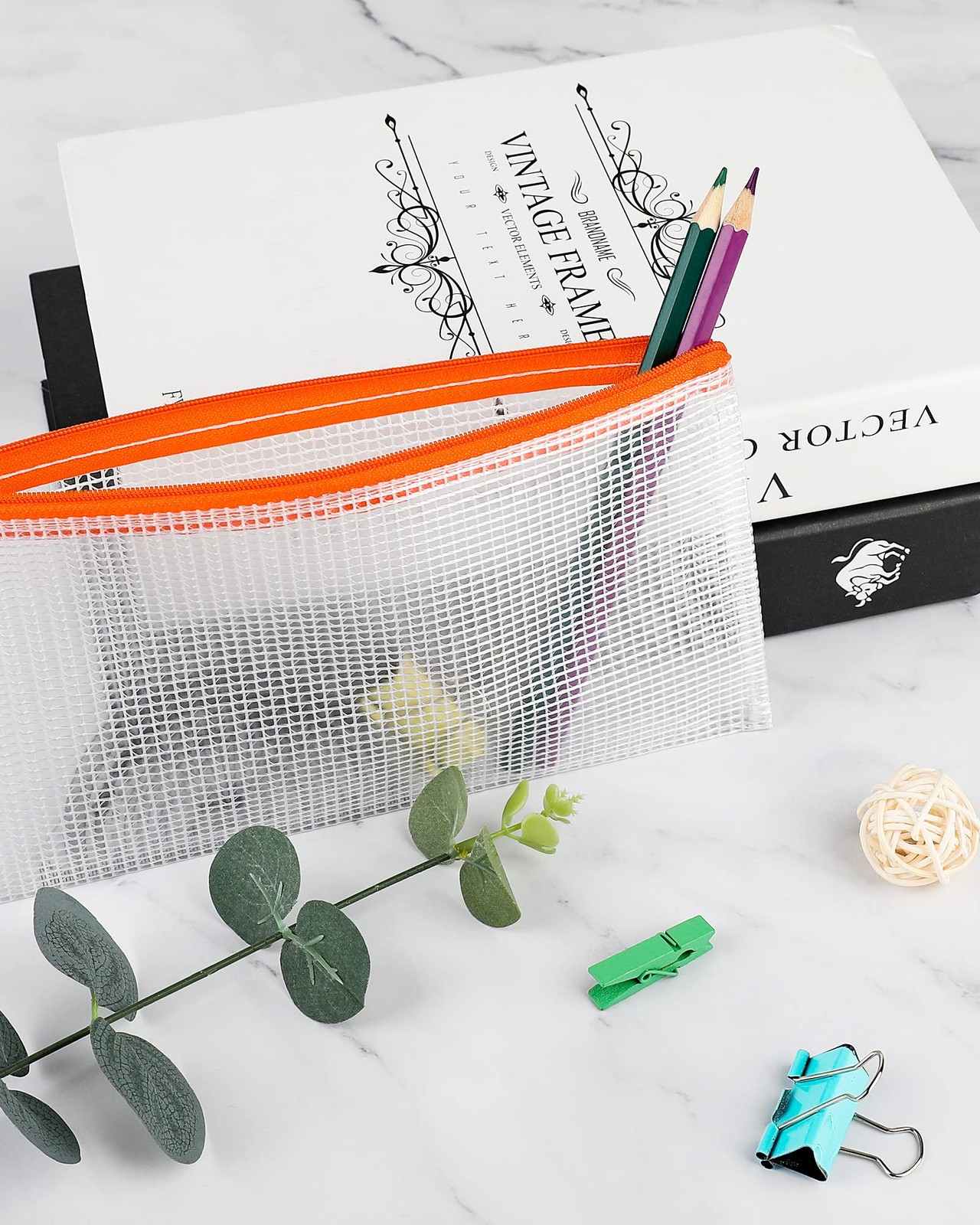 Smarpau 24PCS Pencil Pouches Bulk, 9.3″ x A6-9.3×4.7in-24pcs, Assorted Colors