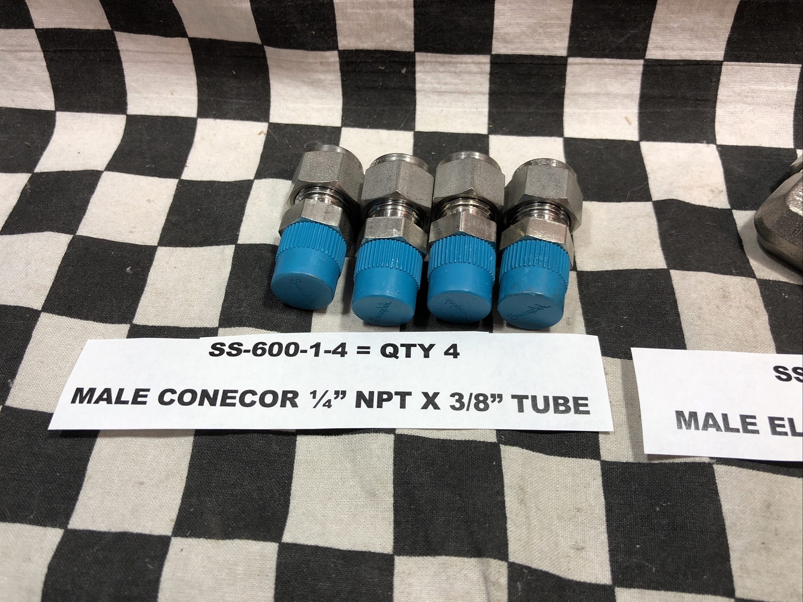 SWAGELOK MALE ELBOW 3/8″ TUBE SS-600-1-4, SS-600-2-4, SS-600-2-2 Lot Of 9#1622Q1