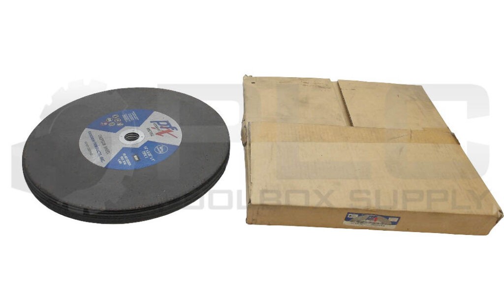 NEW BOX OF 8 RANDOM PRODUCTS INC 80202 CHOPSAW WHEEL 14″ X 3/32″ 1″