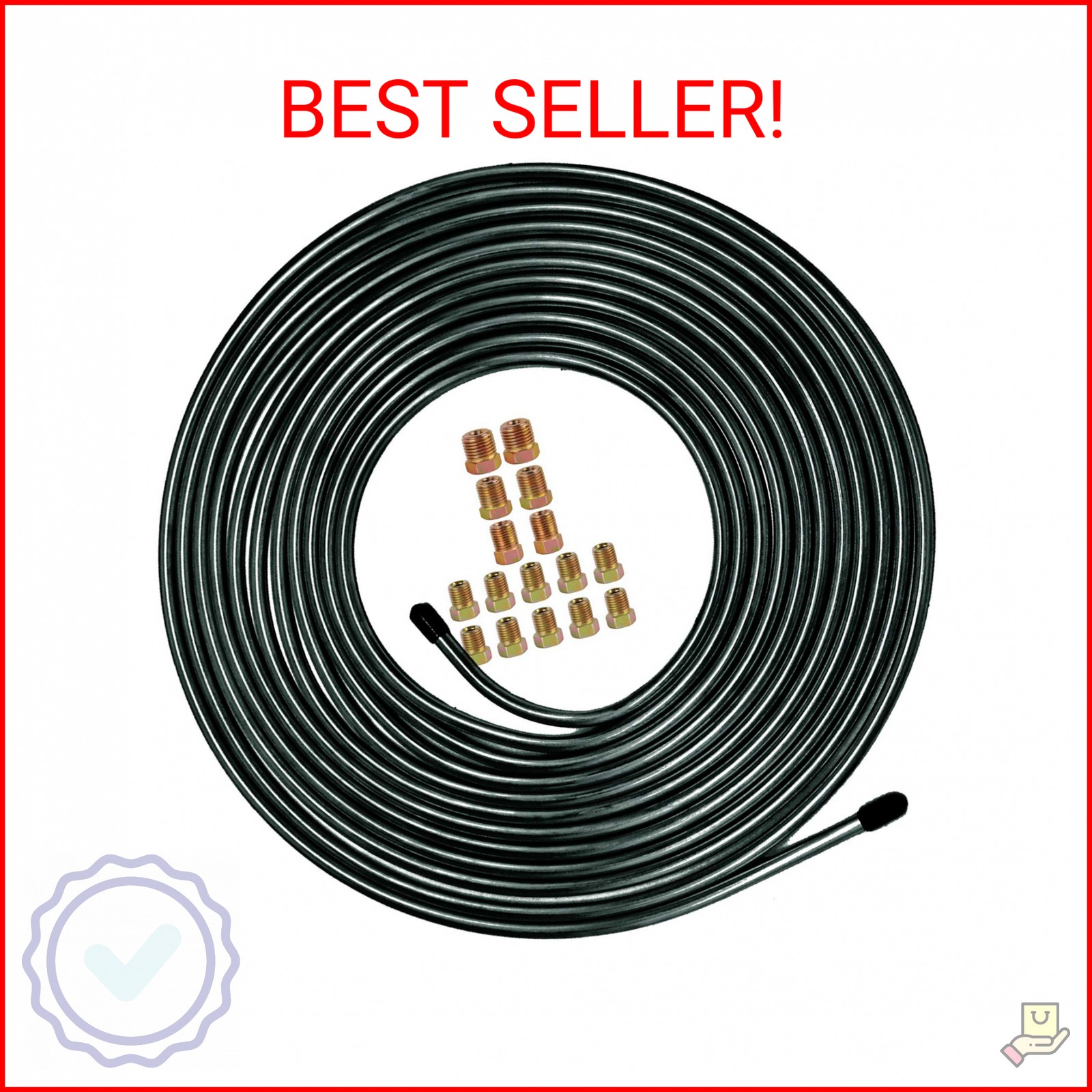 MuHize Brake Line Tubing Kit 3/16 inch 25 Feet with 16 Flare Fittings – Rust-Pro