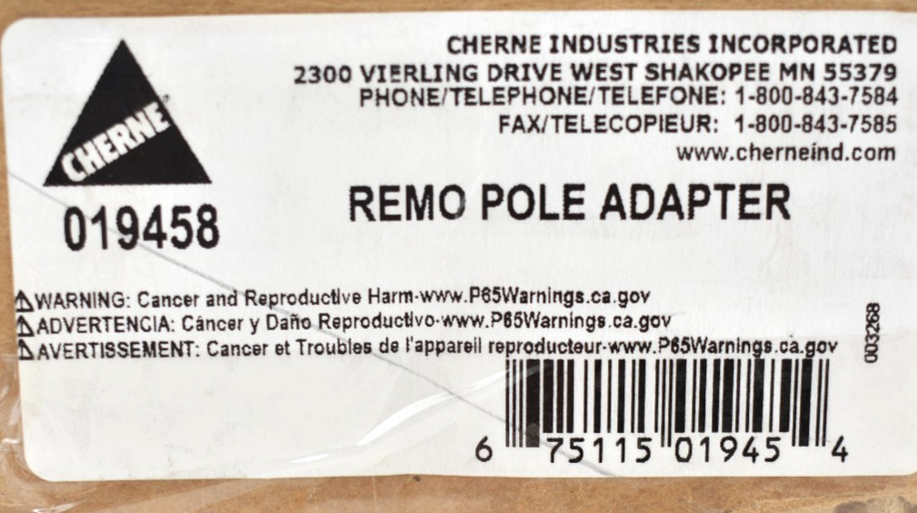 Cherne Industries 019458 Remo Pole Adapter 1-1/4″ M NPT Pipe Plug Tool
