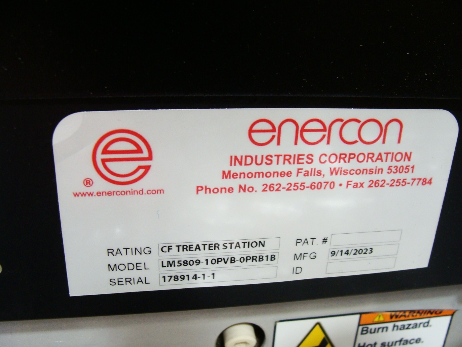 New Enercon CoronaFlex Corona Plasma Surface Treatment System + Compak Pro 1.5kW