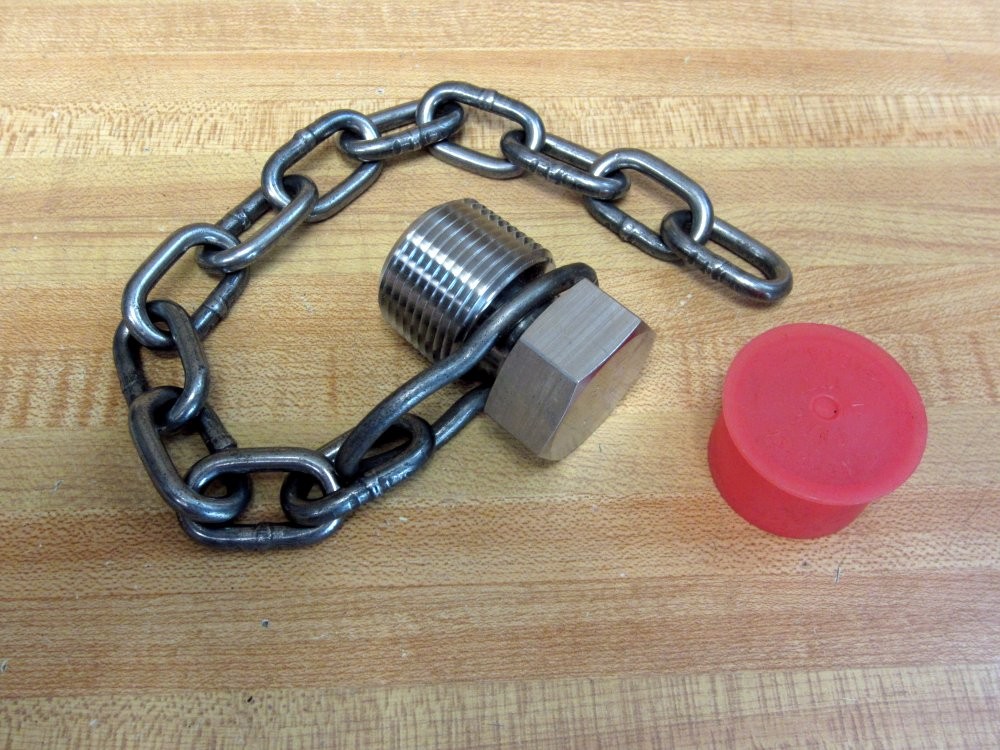 Midland 24-N60 1″ Male Plug w/Safety Chain 24N60 (Pack of 3)