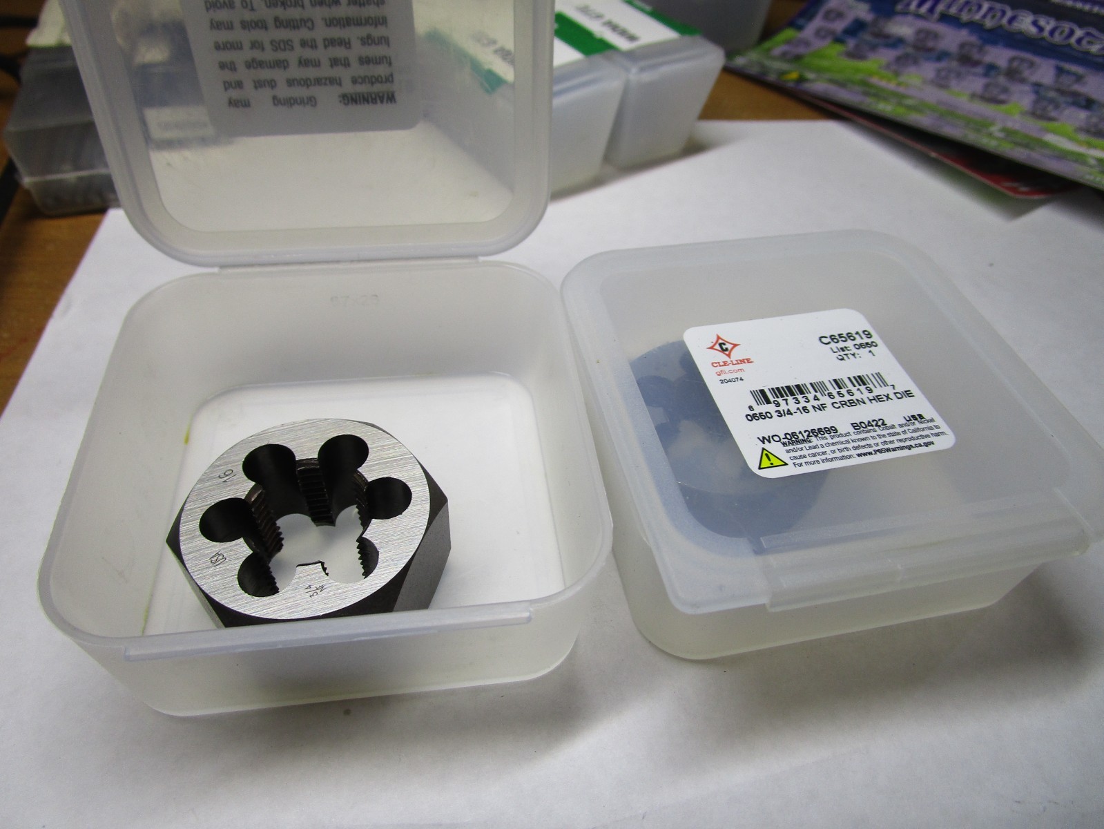Cleveland Carbon Hexagon Rethreading Die 0650 Cle-Line 3/4-16UNF QTY 2