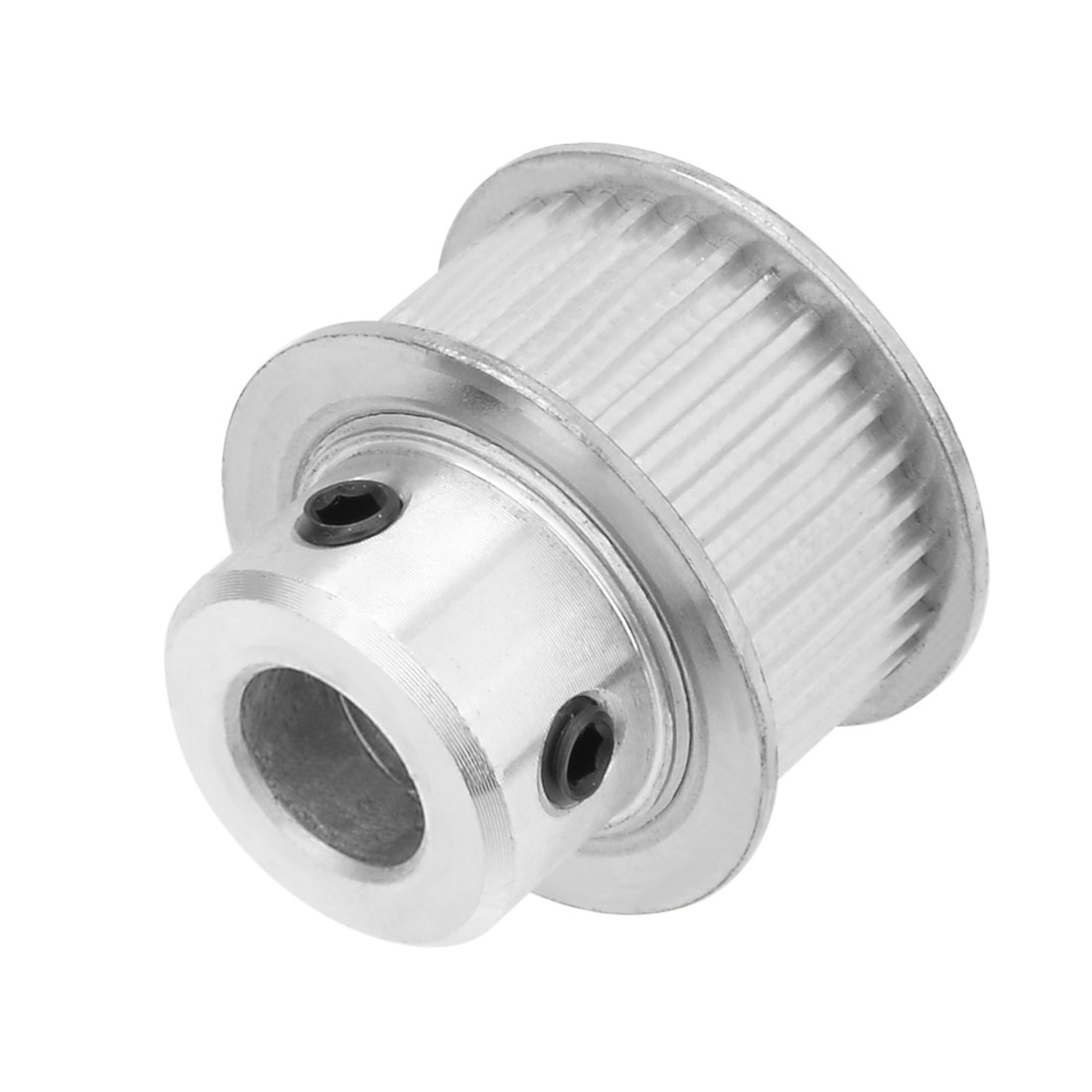 35 Teeth 8mm Bore 11mm Belt Timing Idler Pulley Synchronous Wheel Silver Tone