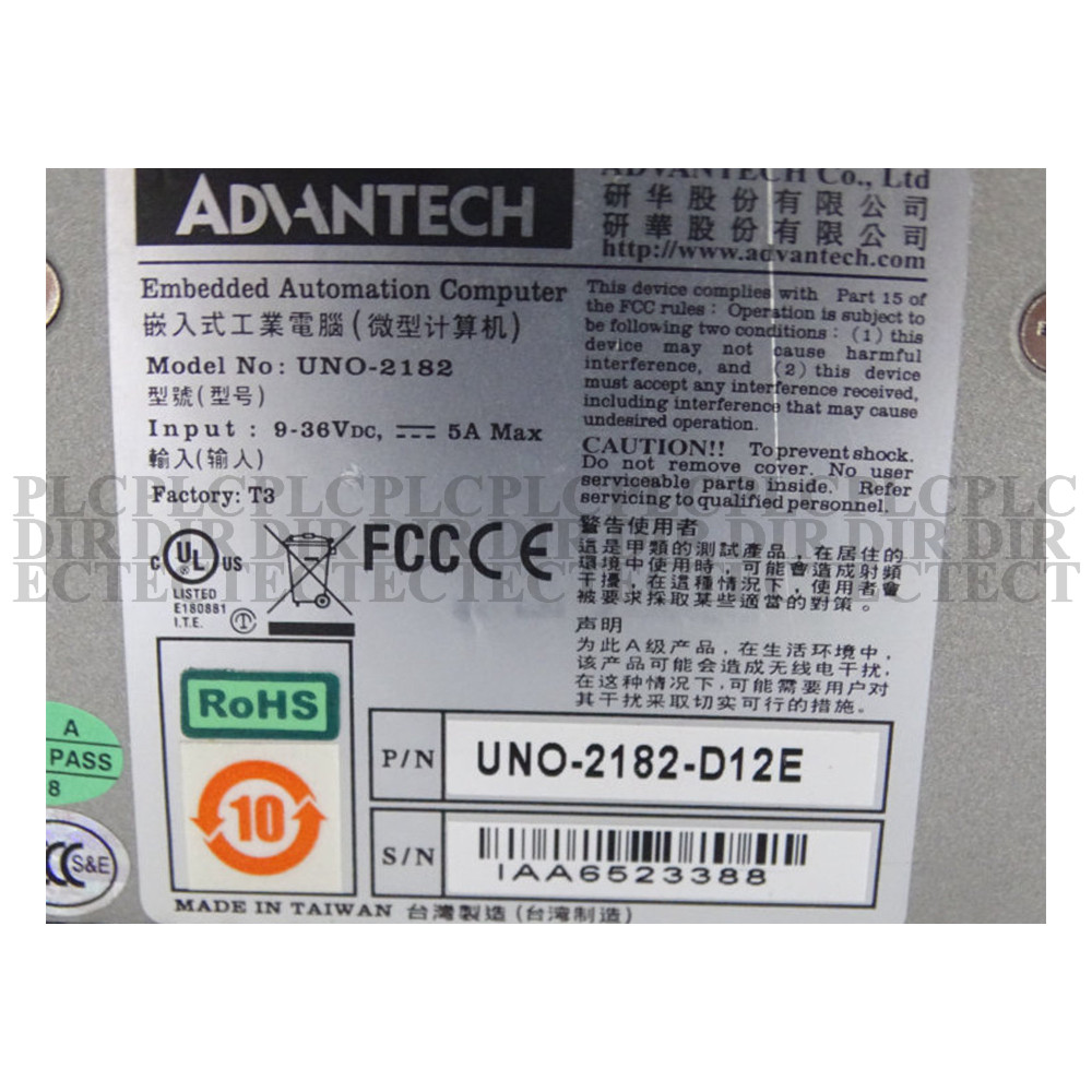 Used ADVANTECH UNO-2182 UNO-2182-D12E Embedded Fanless Industrial Computer