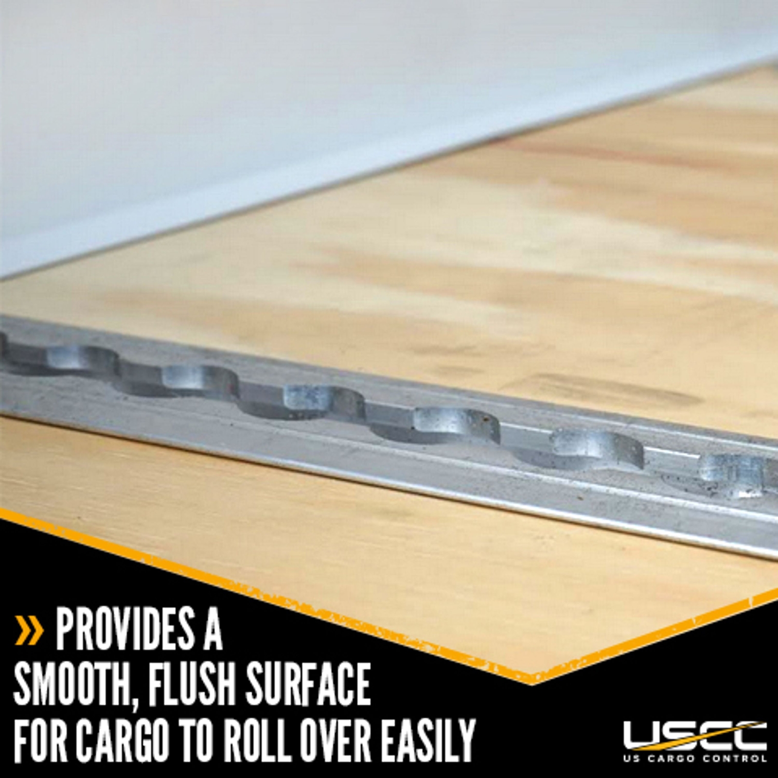 96″ Flanged Airline-Style Track – Aluminum