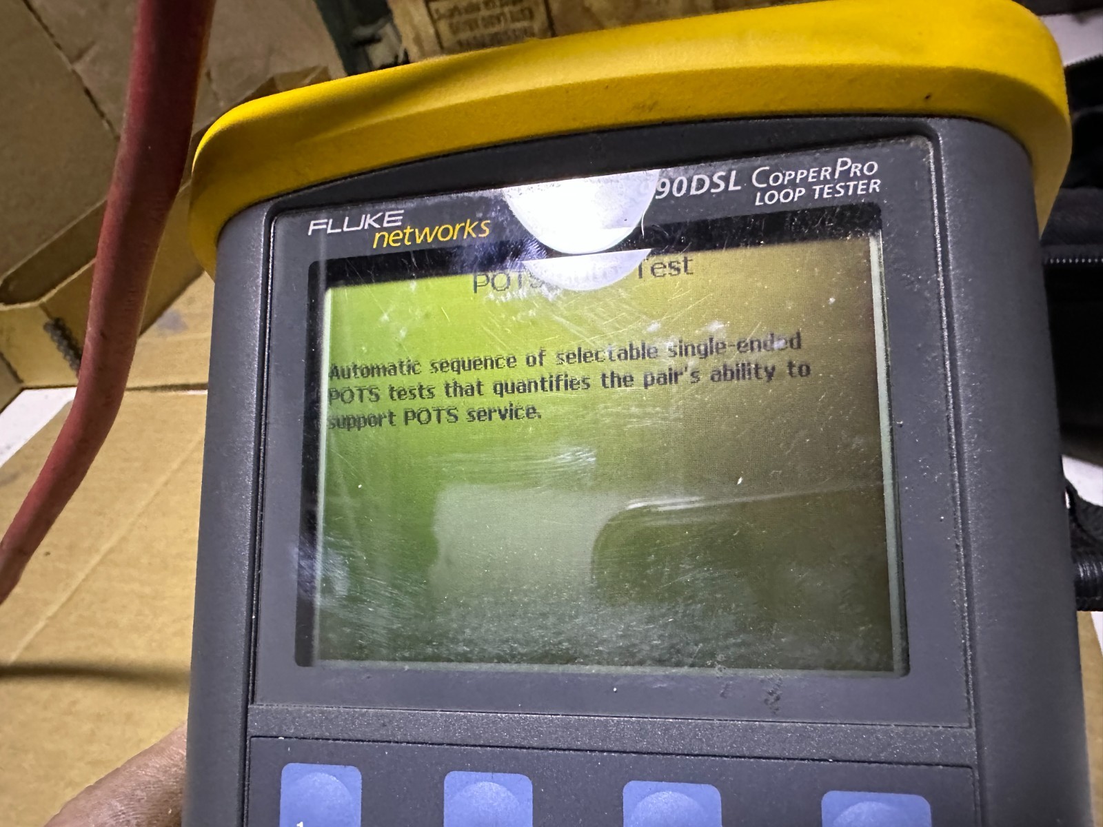 FLUKE 990DSL WITH CASE WIRES POWERS ON