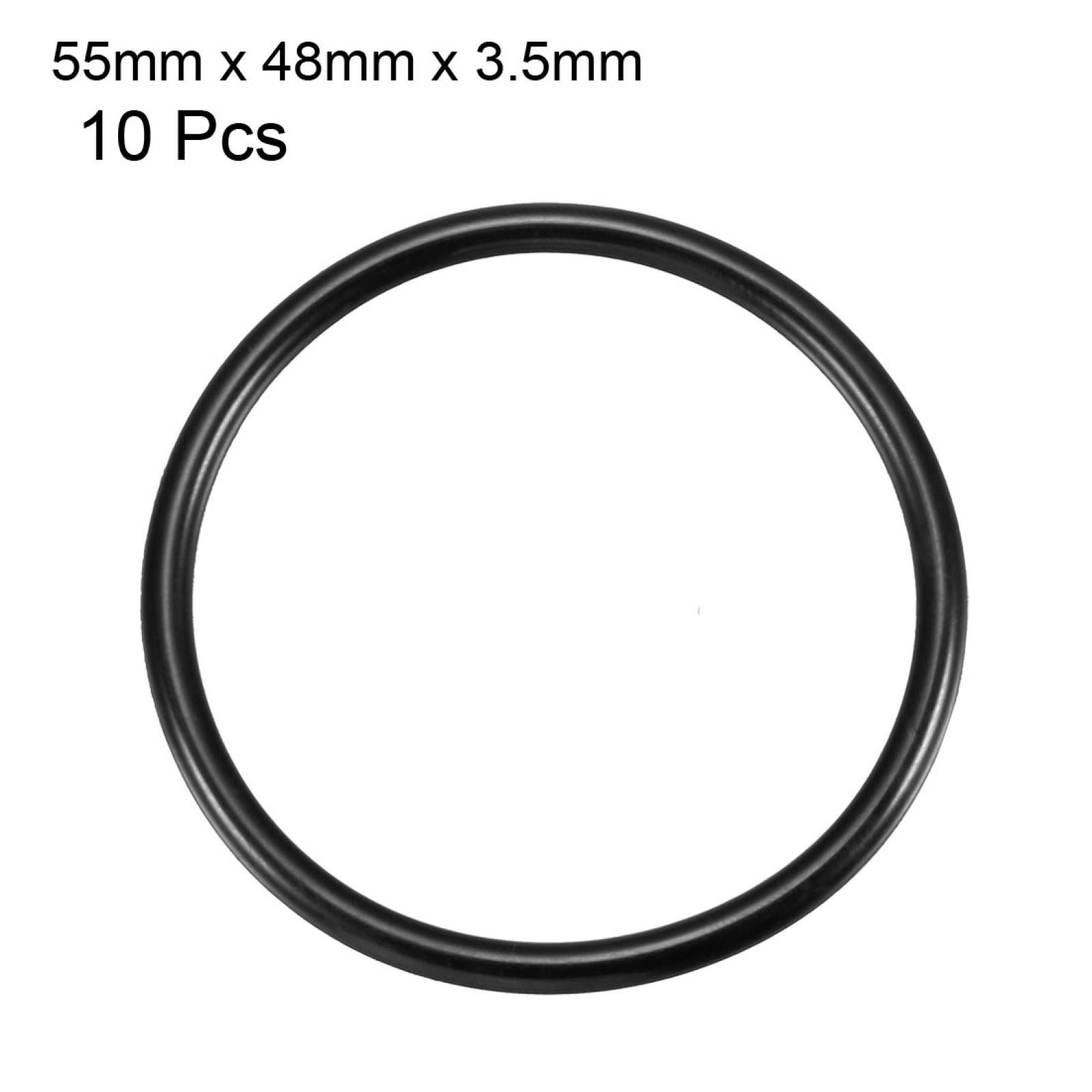 10Pc Metric O Rings Black Nitrile Rubber 55mm OD 3.5mm Thick