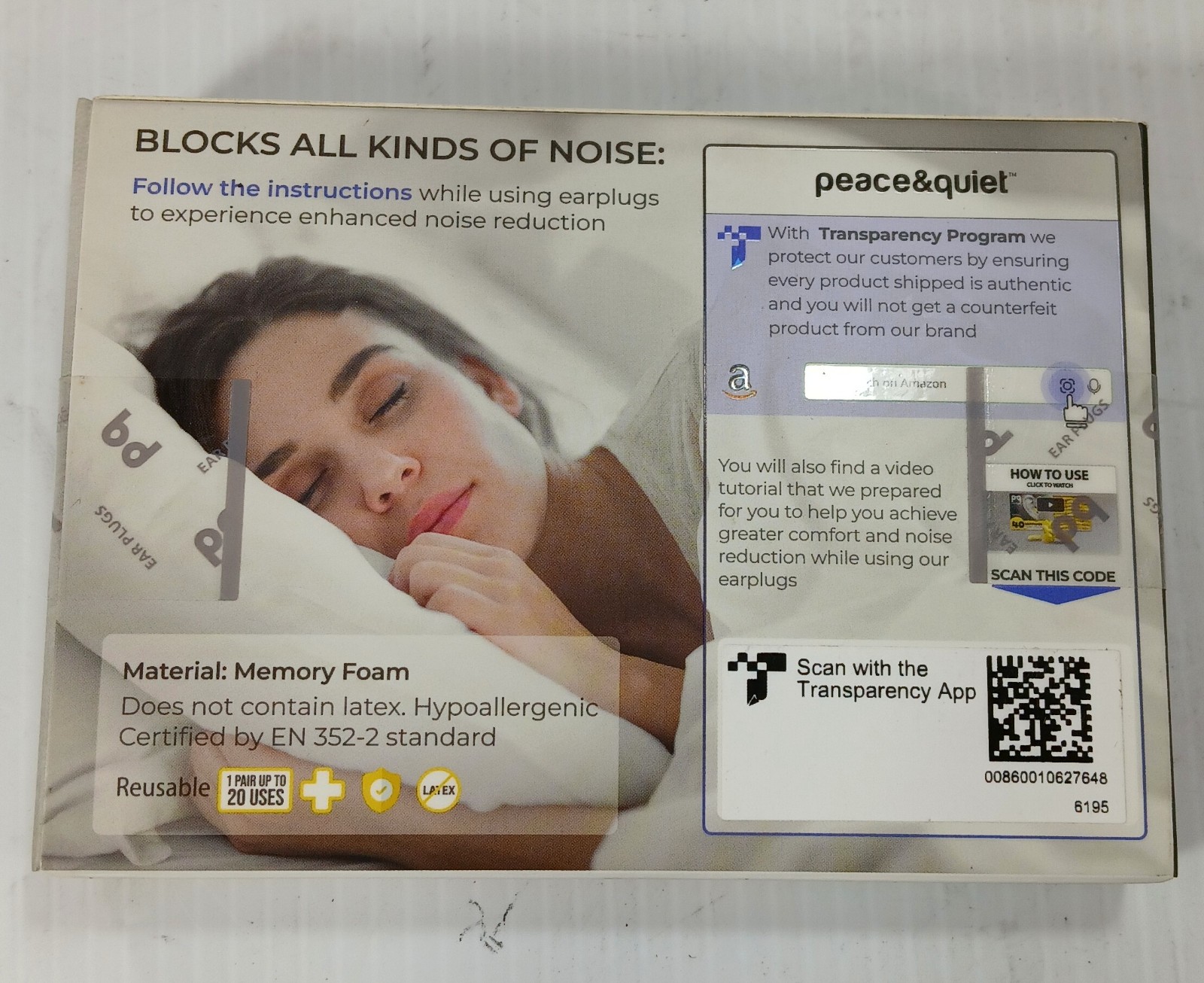 1 NEW PEACE & QUIET 860010627648 40 COUNT SMALL EARPLUGS NIB ***MAKE OFFER***