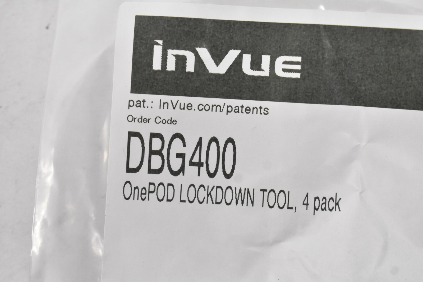 InVue DBG400 OnePOD Lockdown Tool 4 Pack DBG400T20 Retail Security Anti-Theft