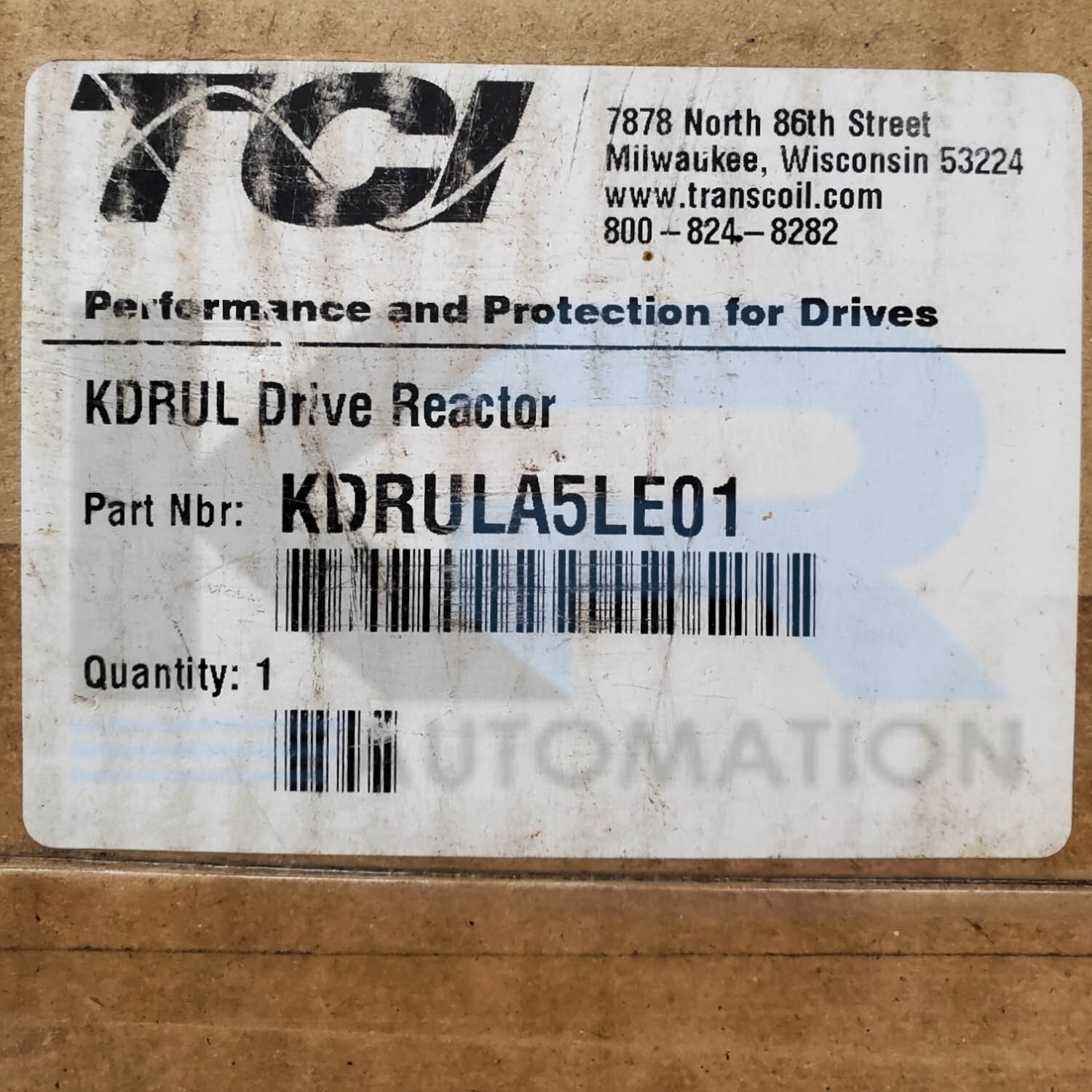 NEW TCI KDRULA5LE01 KDR Low Impedance Line Reactor 10HP 3Ph 14A 480V Type 1