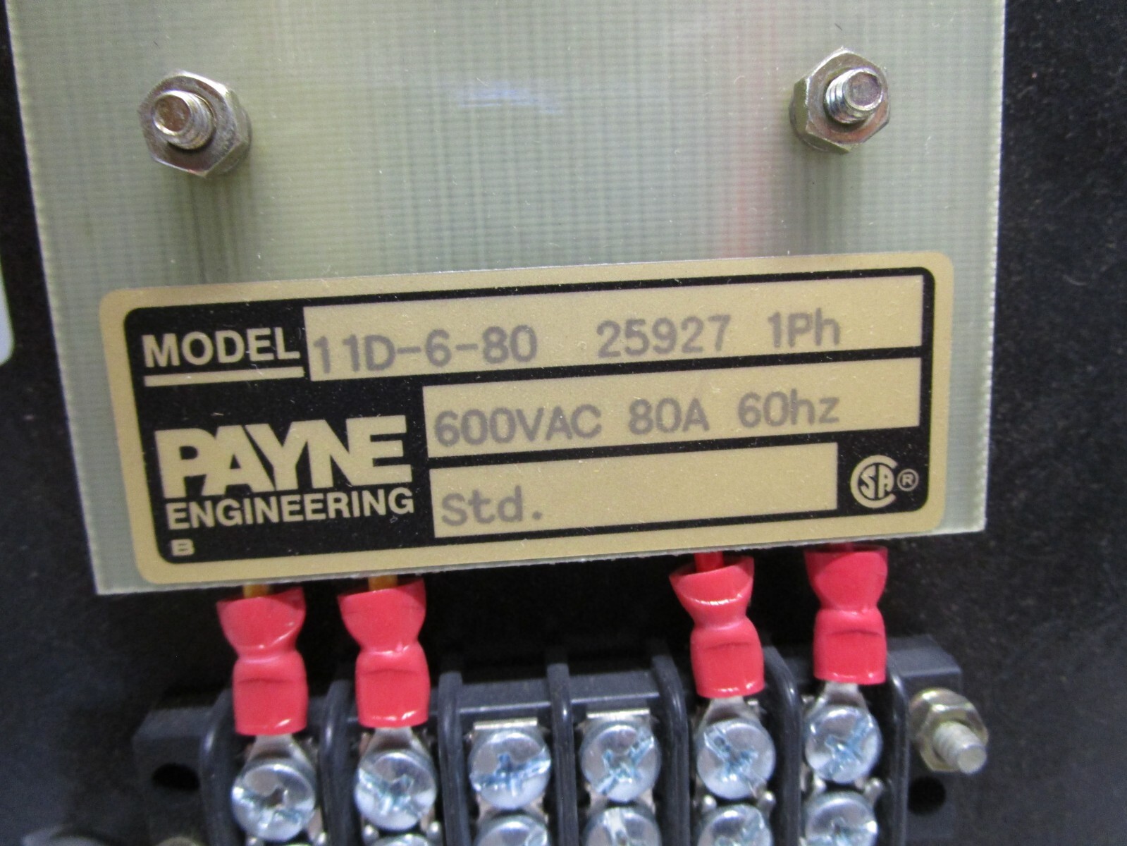 PAYNE ENGINEERING 11D-6-80 POWER CONTROLLER