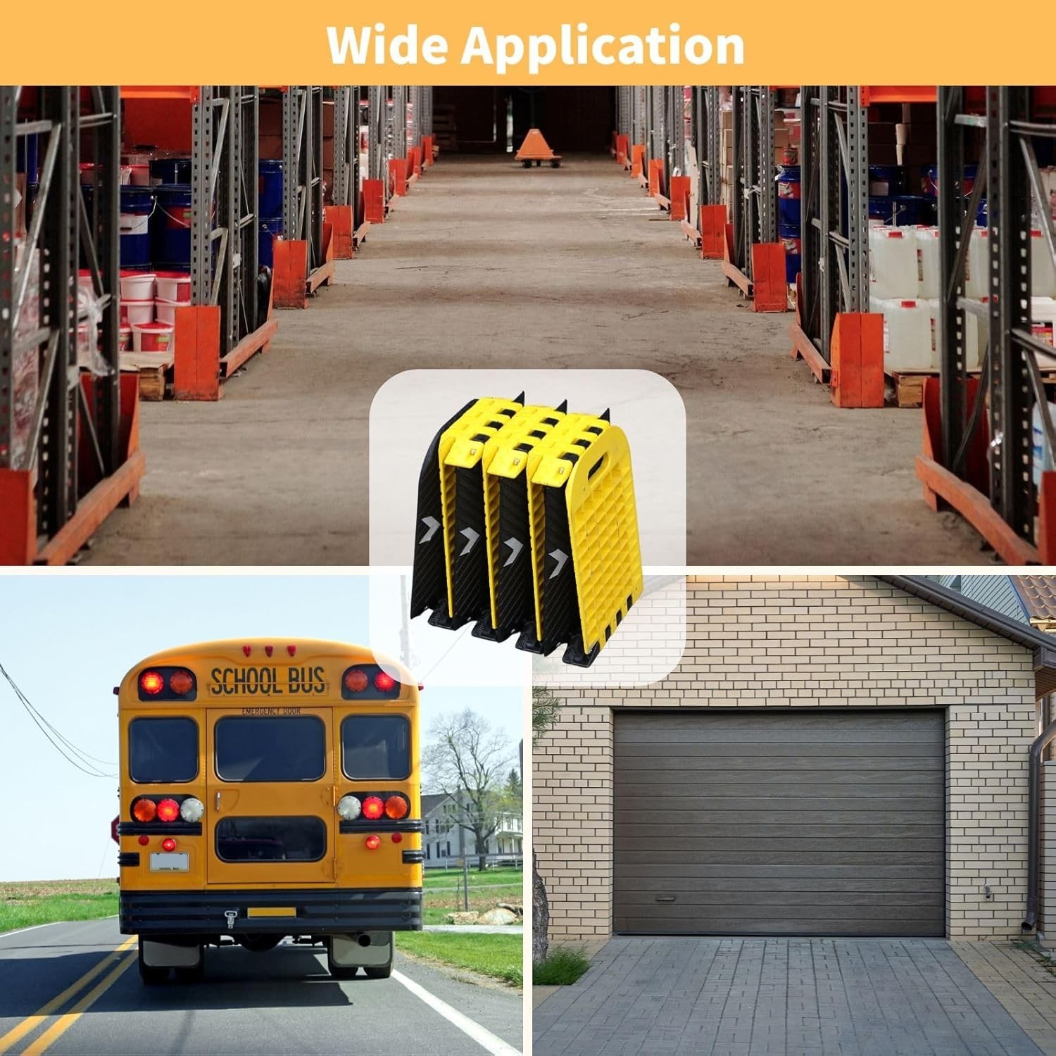 Orancl Portable speed bump Yellow 10Ft length, ideal for road and driveway use