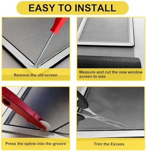 Fiberglass Window Screen Roll, High Visibility and Durable, Protection Instal…