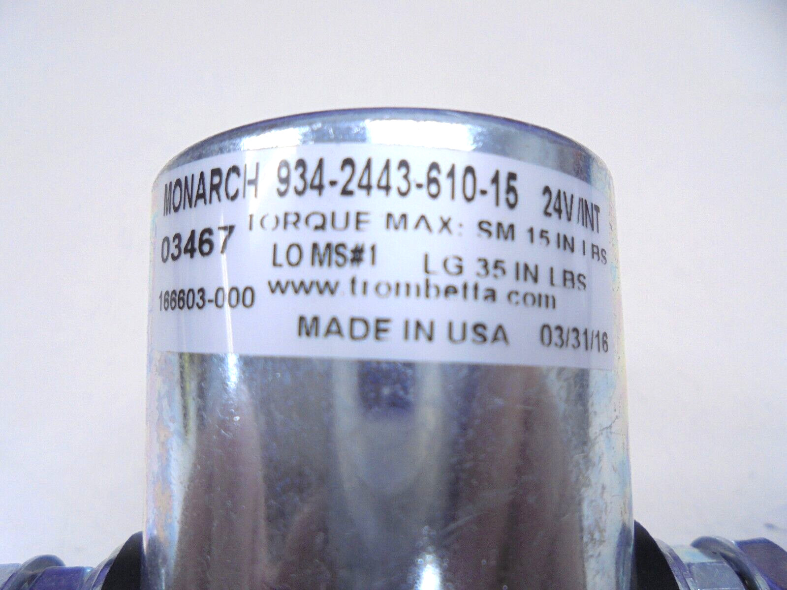 Monarch 934-2443-610-15 Solenoid 24V / INT