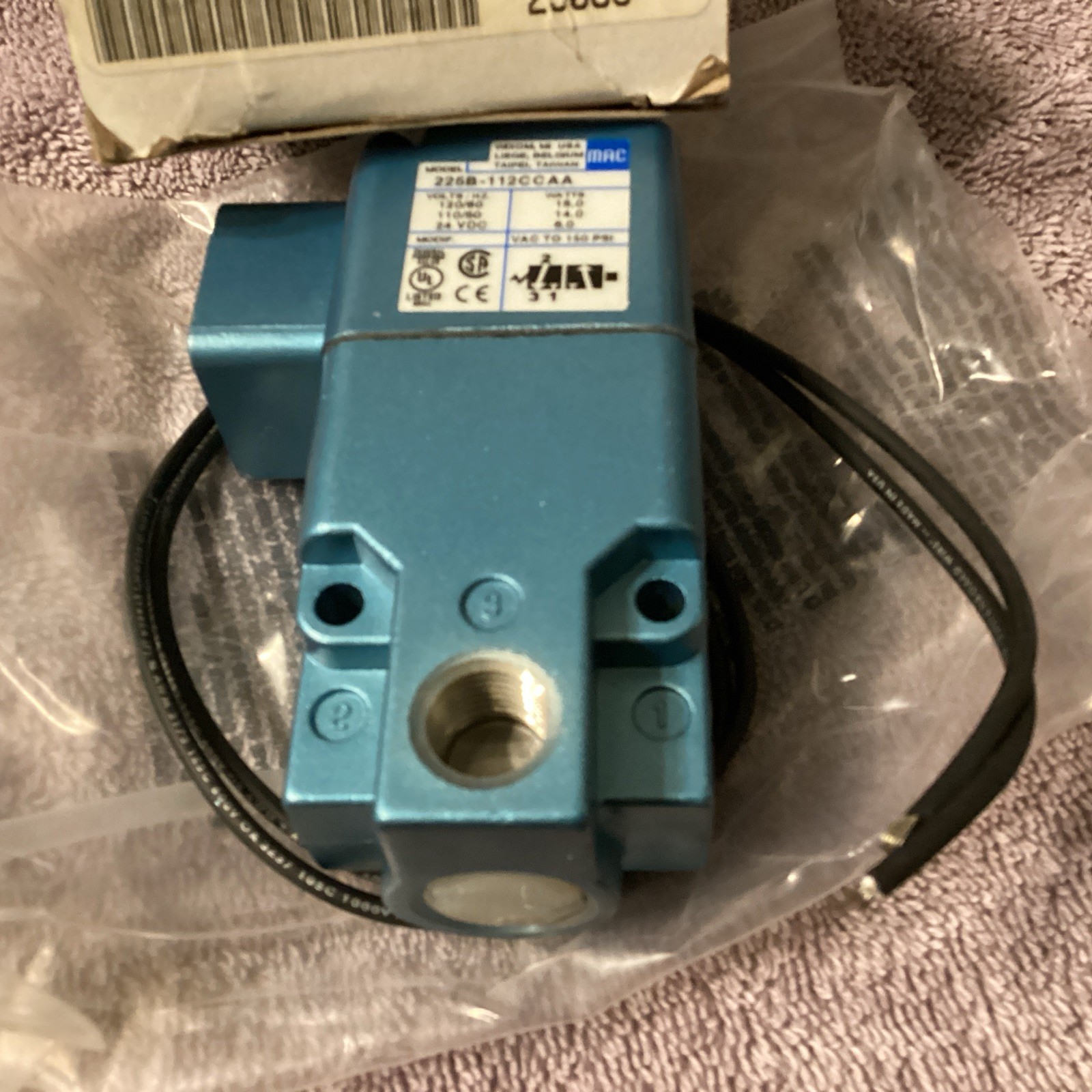 MAC VALVE…225B-112CC AA…SOLENOID VALVE….NEW