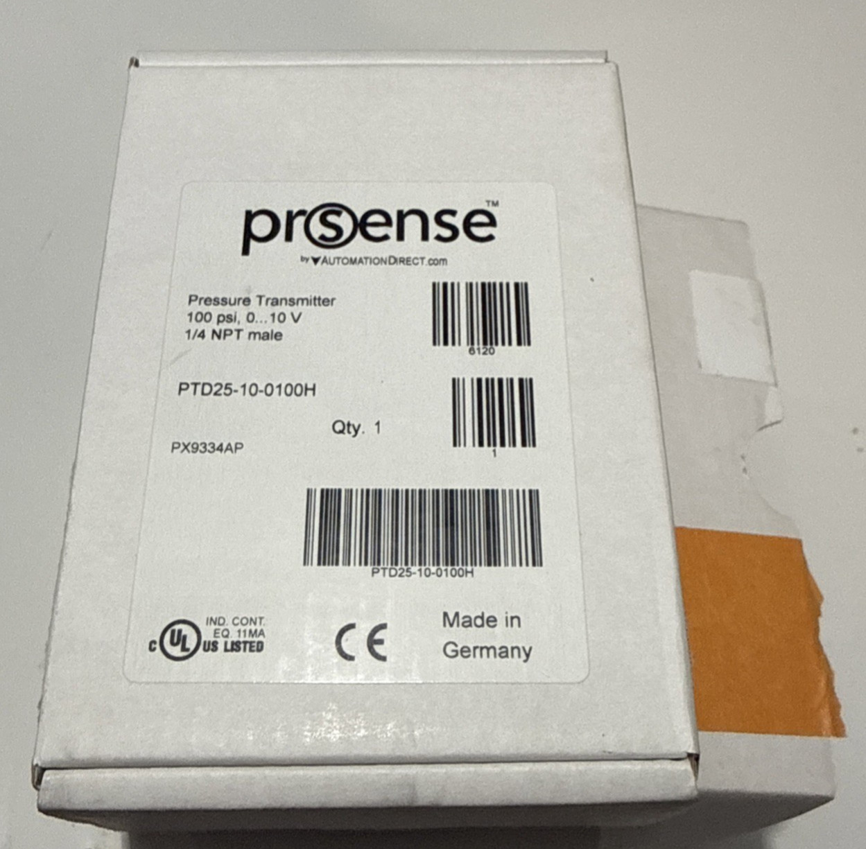 Automation Direct Prosense PTD25-10VH Presssure Transmitter