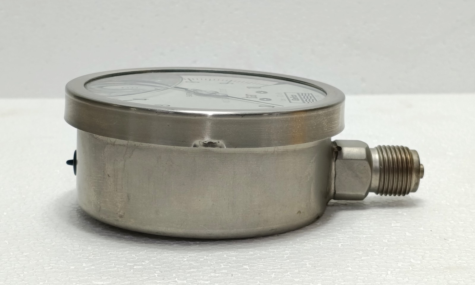 GEFICO PRESSURE GAUGE 21907 0 TO 10 BAR AISI 316 63MM BACK MOUNT 1/4 BSP NEW