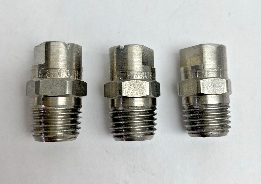 Lot Of 10, Spraying Systems H1/4U-SS9510 Stainless Steel Flat Fan VeeJet Nozzle