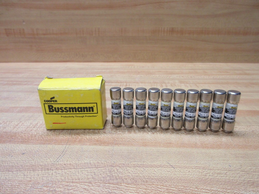 Buss FNQ-R-15 Bussmann Fuse Cross Ref 4TWK7 (Pack of 10)