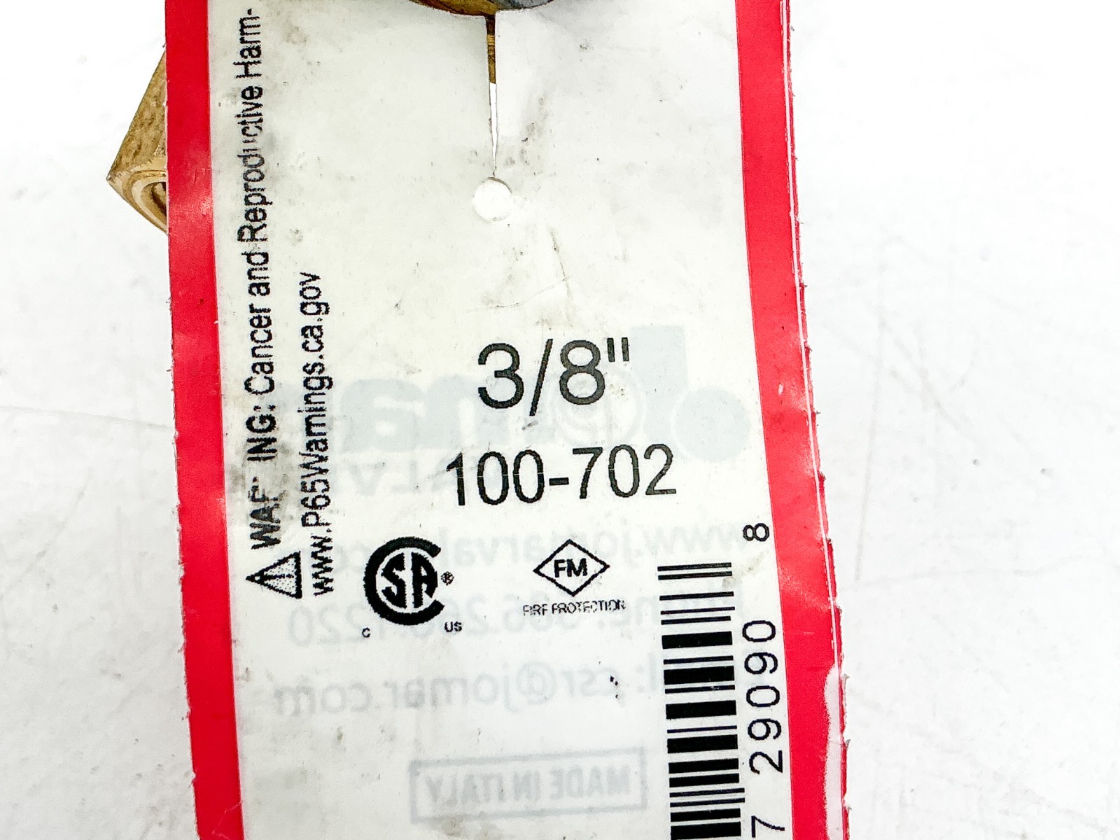 New Jomar 100-702 Ball Valve T100NE 3/8 600WOG – No Box