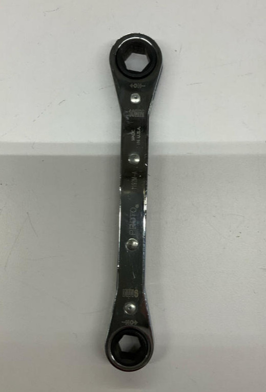 Proto 1192M-A 9mm x 10mm Flat Box 6-Point Ratchet Wrench