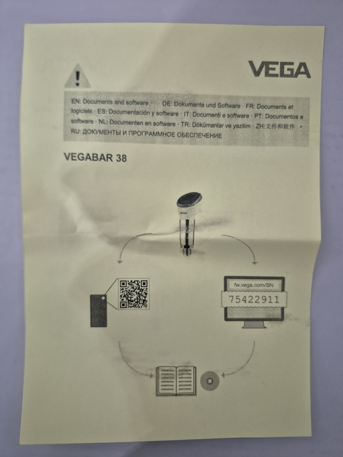 VEGA VEGABAR 38 Pressure Sensor – PP-225 8RS 229