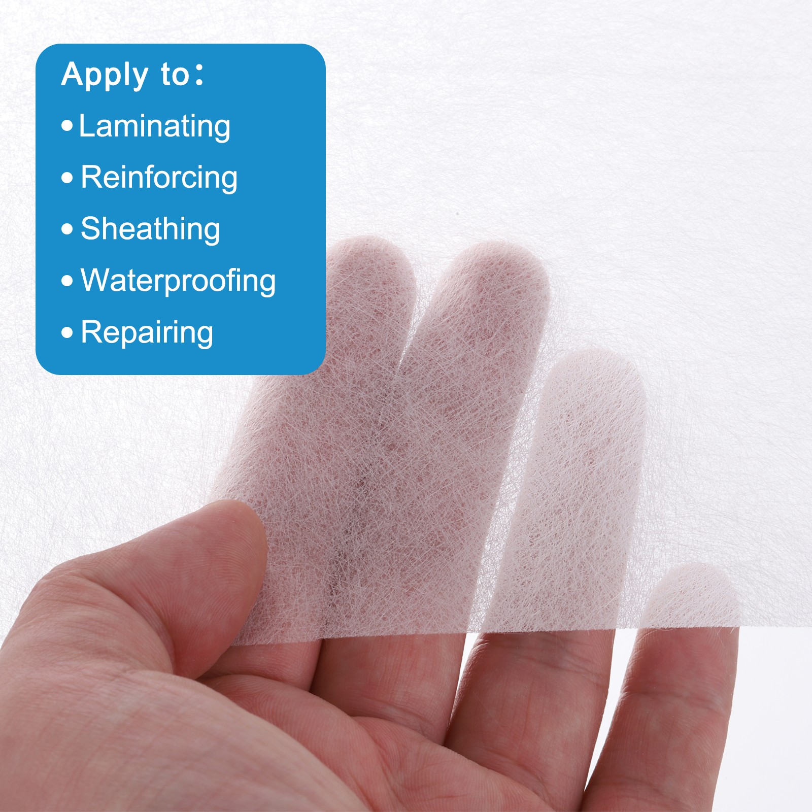 1 Pcs Fiberglass Mat 1x5m (39” x 5.47yd) 0.1 Oz.Fiberglass Surface Mat