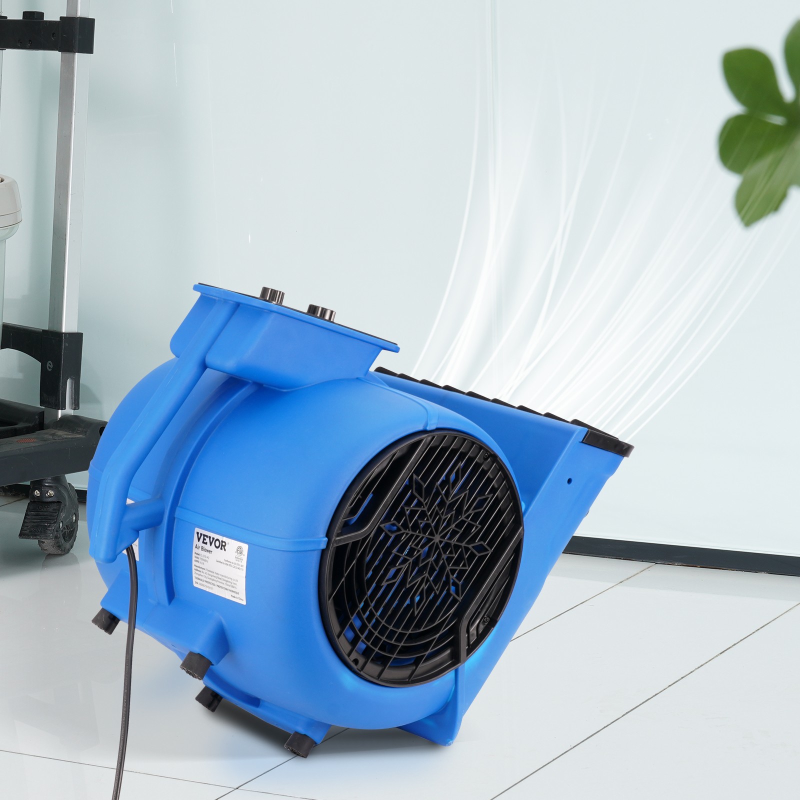 VEVOR Floor Blower Fan Air Mover 2600 CFM 3-Speed 1/2 HP Floor Carpet Dryer