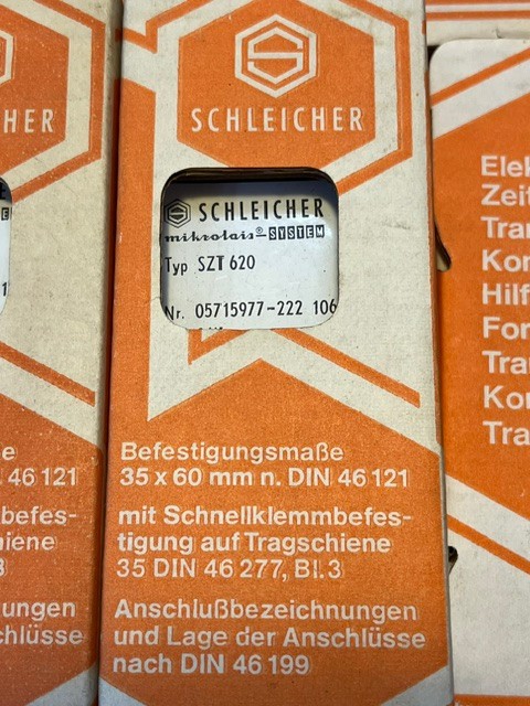 SCHLEICHER WIELAND SZT-620 – Electronic Time Delay Relay – (8x) New in Box