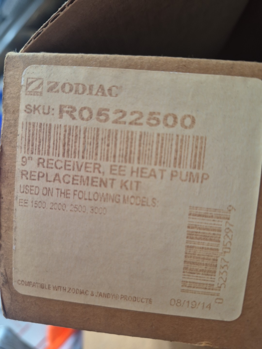 OEM Zodiac RO52250 9 Inch Receiver for Jandy EE-Ti Heat Pump (C330)
