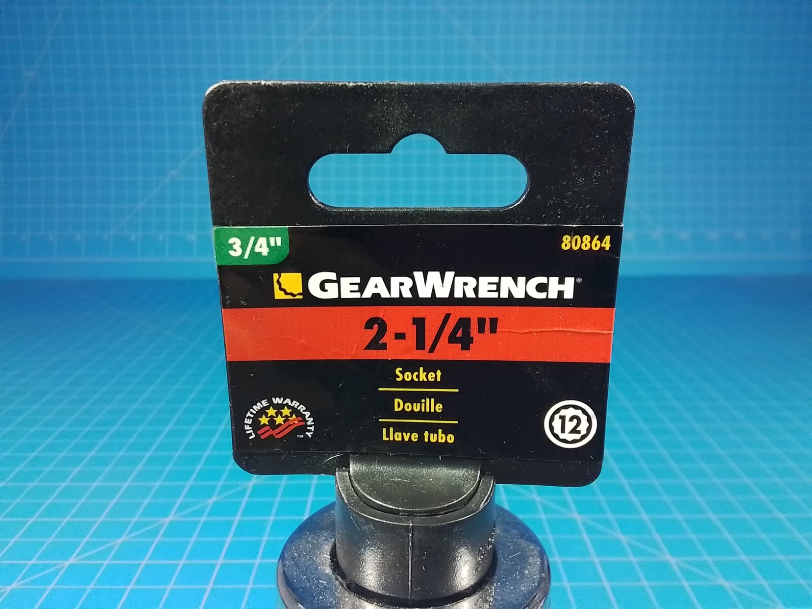 GEARWRENCH 80864 3/4″ Drive 12 Point Standard SAE Socket 2-1/4″