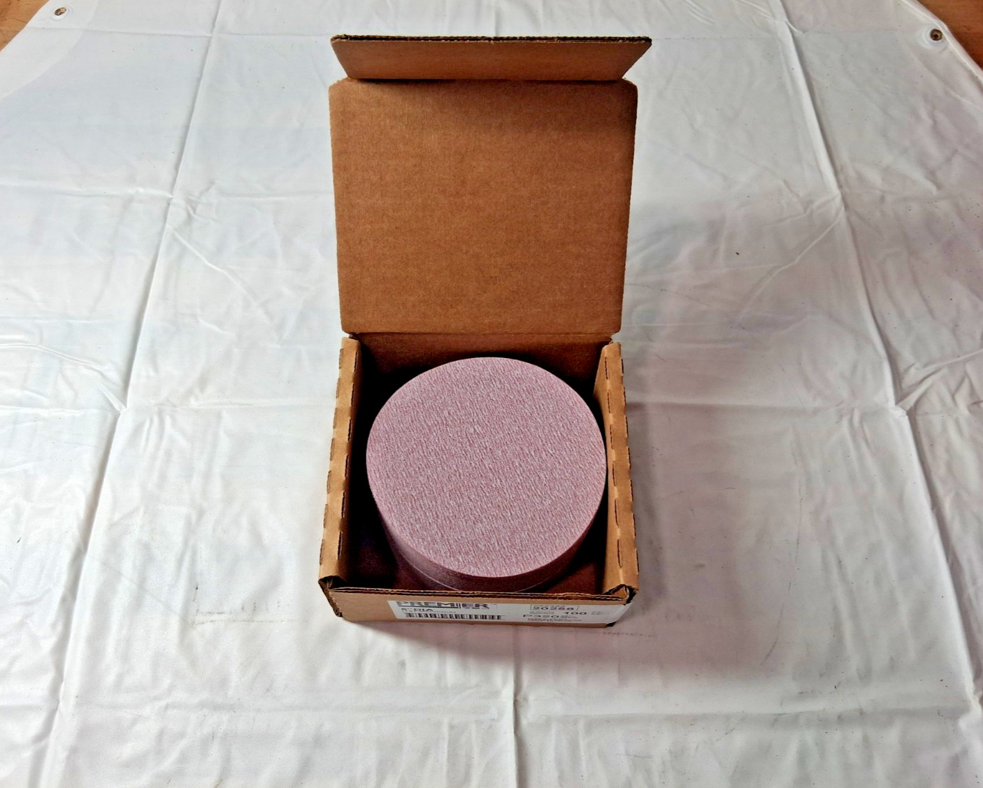 Premier Red Aluminum Oxide Dri-Lube Paper Discs 5″ Dia 320 Grit 100PK 0553952025
