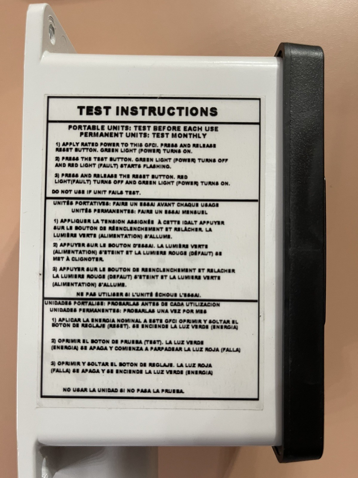 NORTH SHORE SAFETY LINEGARD PGFS-83005 30A 3 PH GROUND FAULT CIRCUIT INTERRUPTER