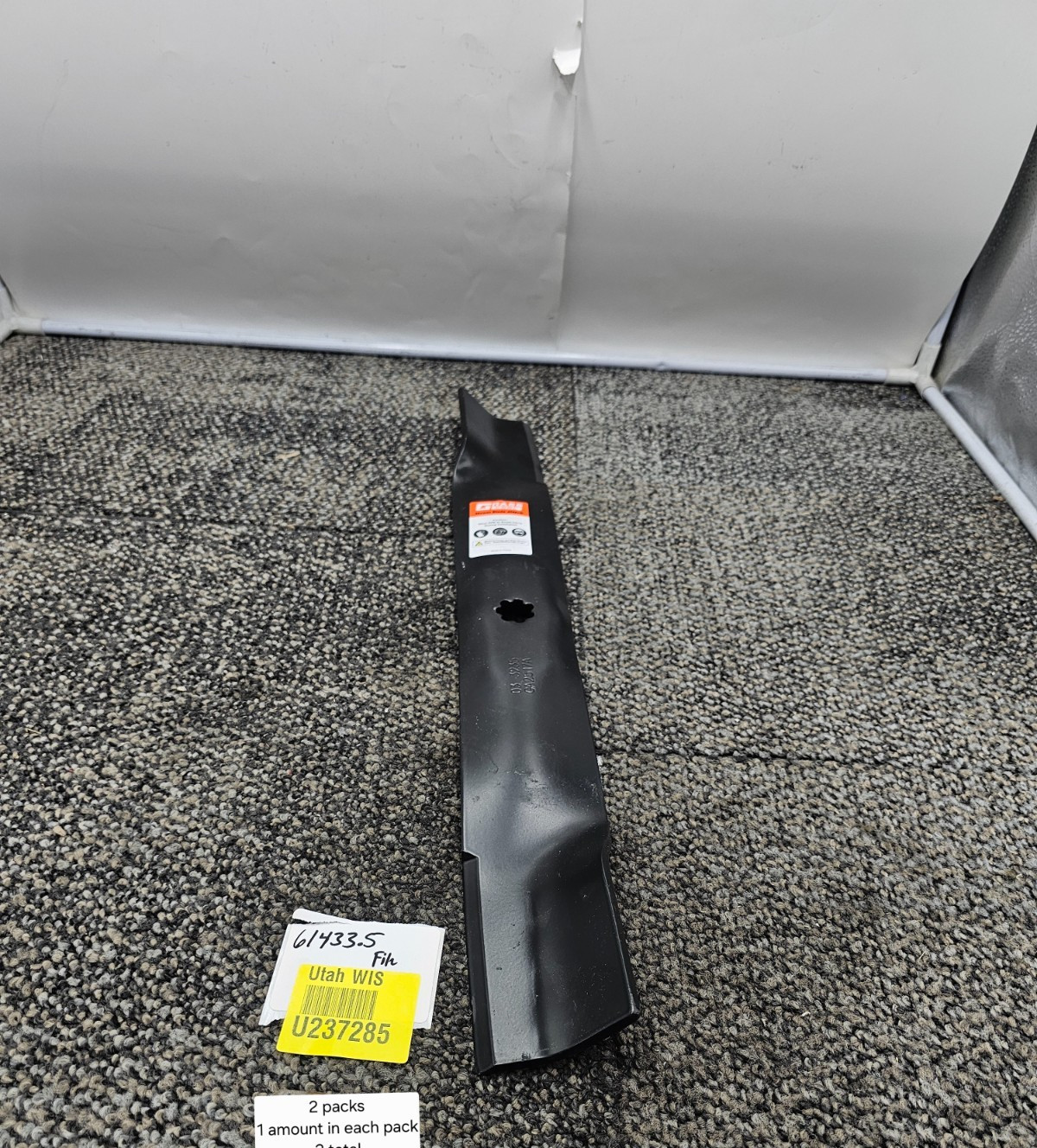 (QTY 2) Mower Blade 40MnB 21″ Length Black GrassCool Point Star