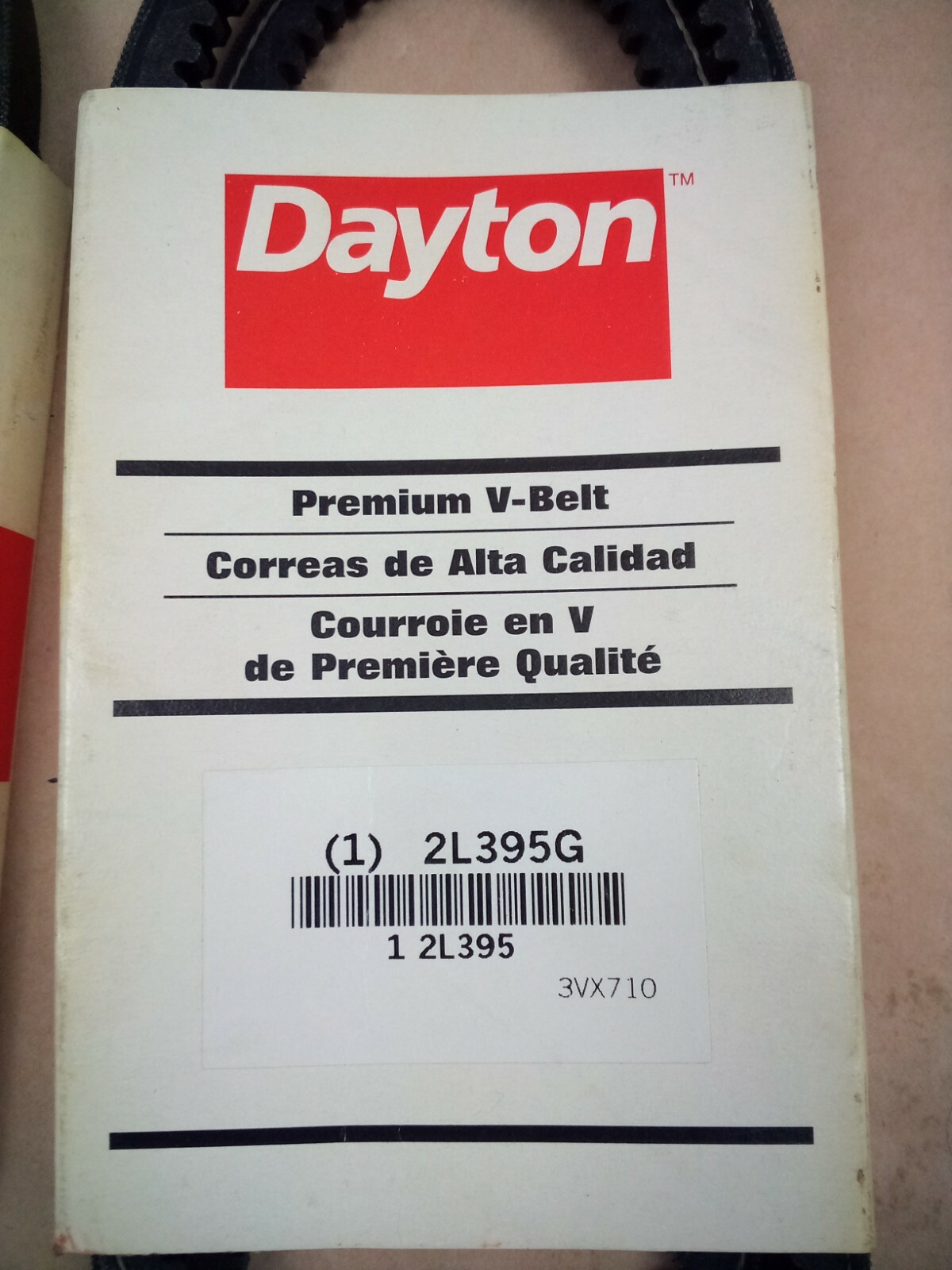 Lot of 2 Dayton multi use V-Belt 3VX710 cogged Dayton paer no. 2L395