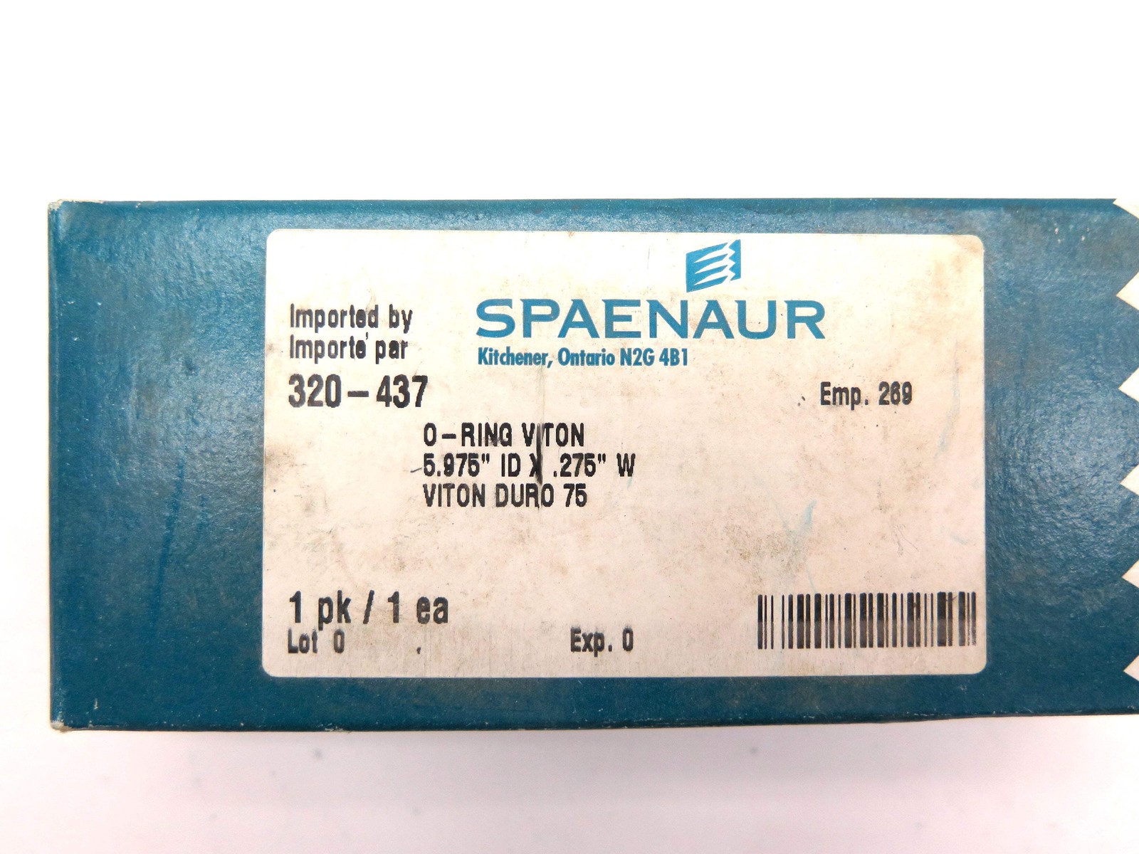 Spaenaur 320-437 O-Ring Viton Duro 75 5.975″ ID X .275 W