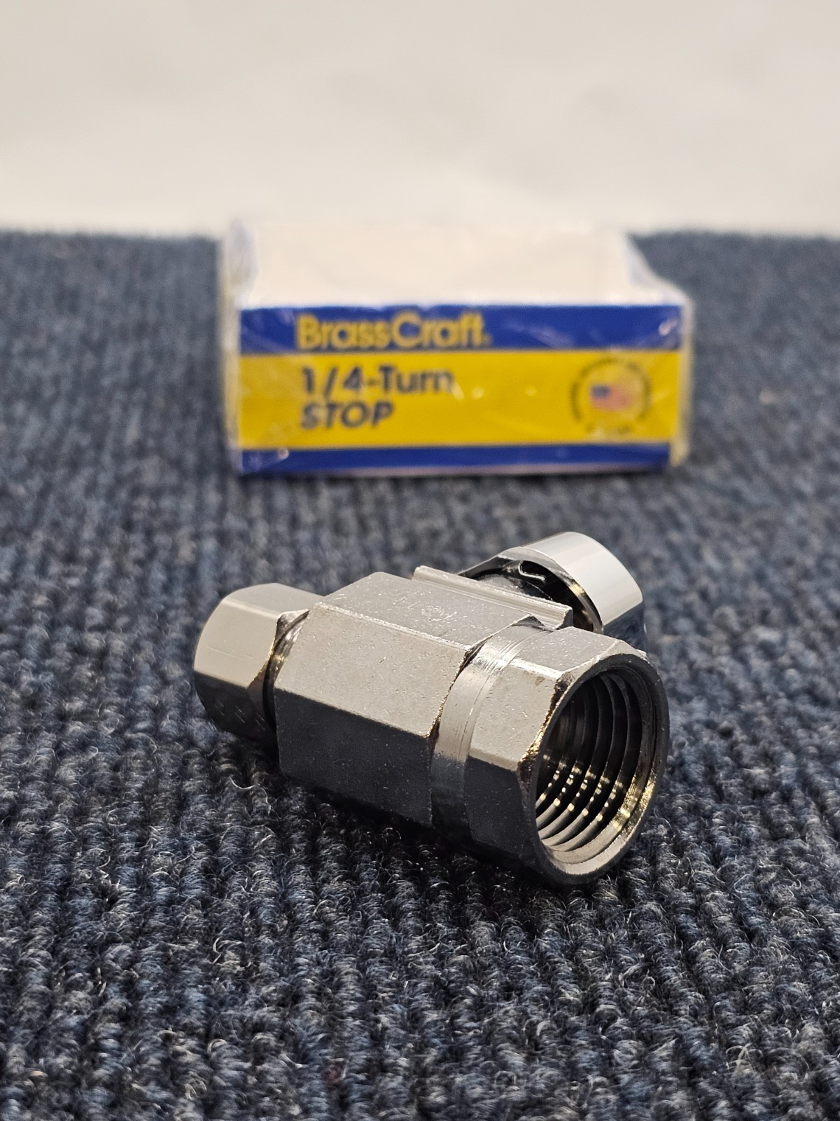 (QTY 8) BrassCraft G2R12X C 1/2″ x 3/8″ Outlet 1/4-turn Stop Straight Valve