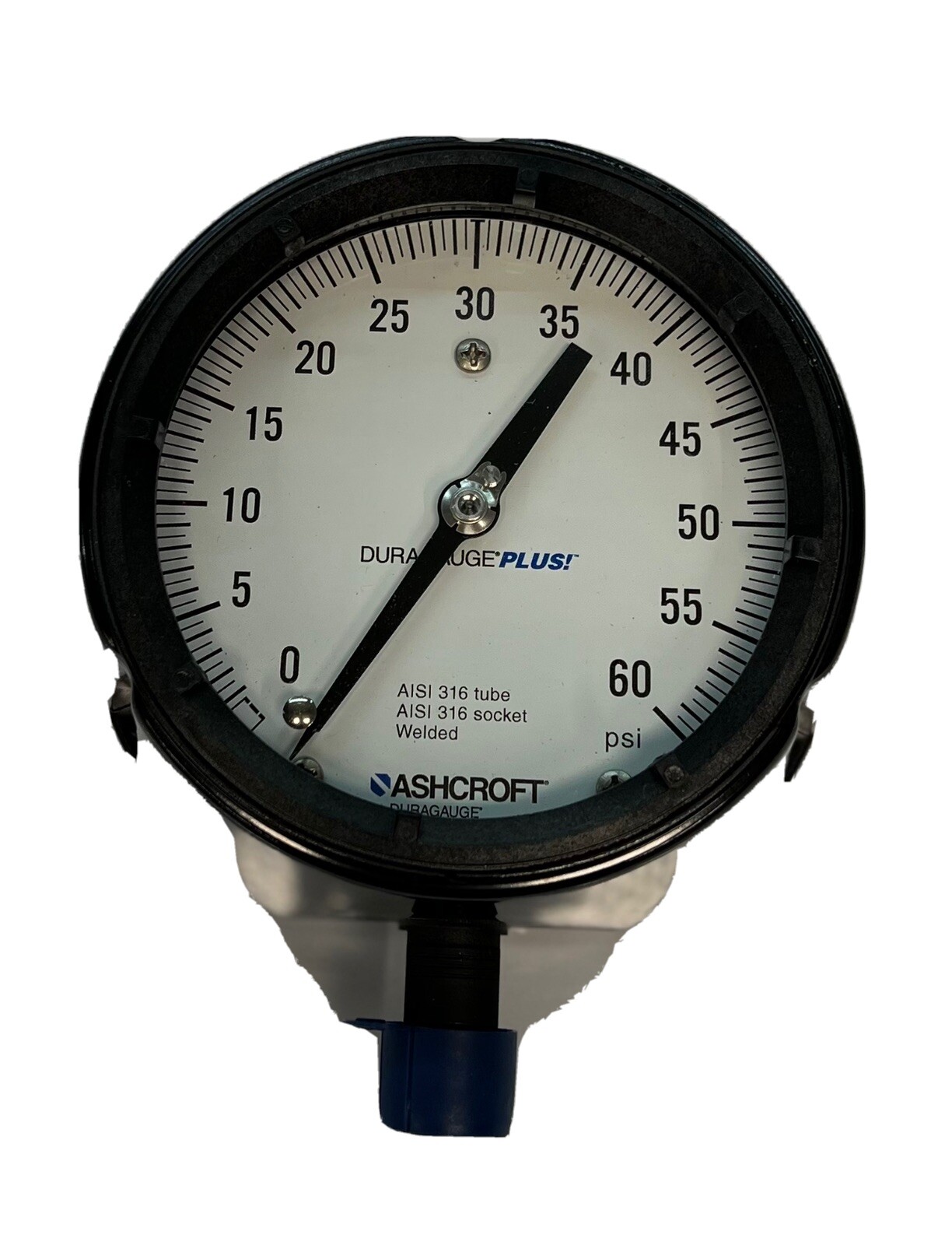 Ashcroft 45-1279-SS-04L-XE6SG-60# Duragauge Pressure Gauge 4.5″ 60 PSI – NEW