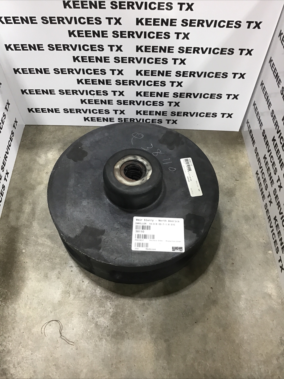 Weir Slurry Pump Impeller 14-3/8 OD-771/8 Eye